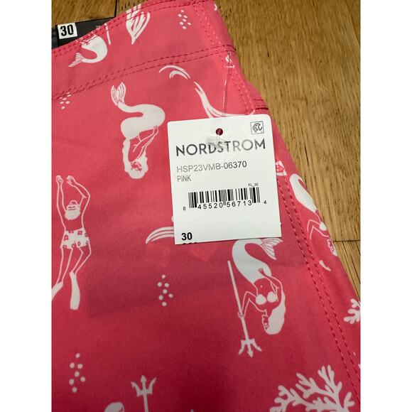 NWT Hurley Men's Deep Sea 20" Pink Swim Board Shorts Mermaid Ocean Beach 30 - Picture 3 of 6